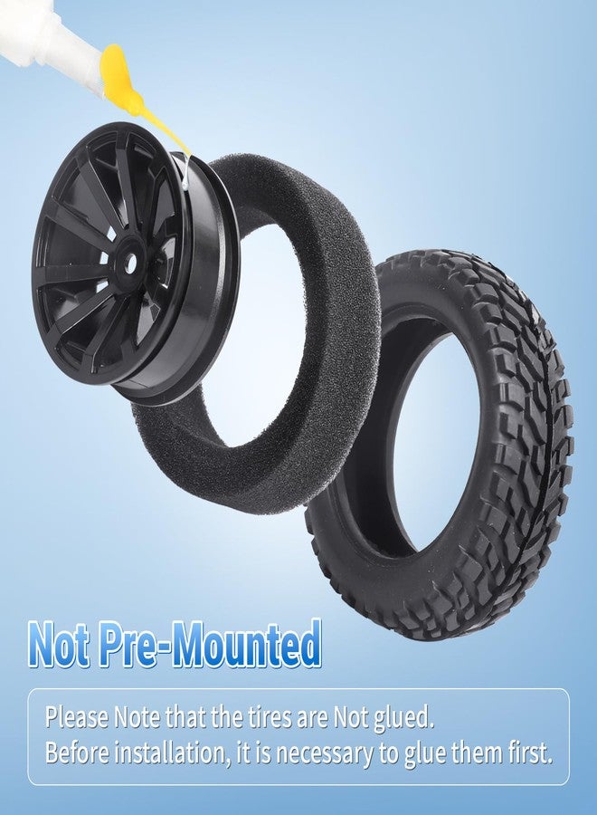 CrazyHobby 1/10 RC On Road Wheels & Tire Sets 12mm Hex for Traxxas 4Tec 2.0 4WD WLToys HPI RS4 Redcat EPX HSP Brushless 2S 3S Touring Car - Image 2